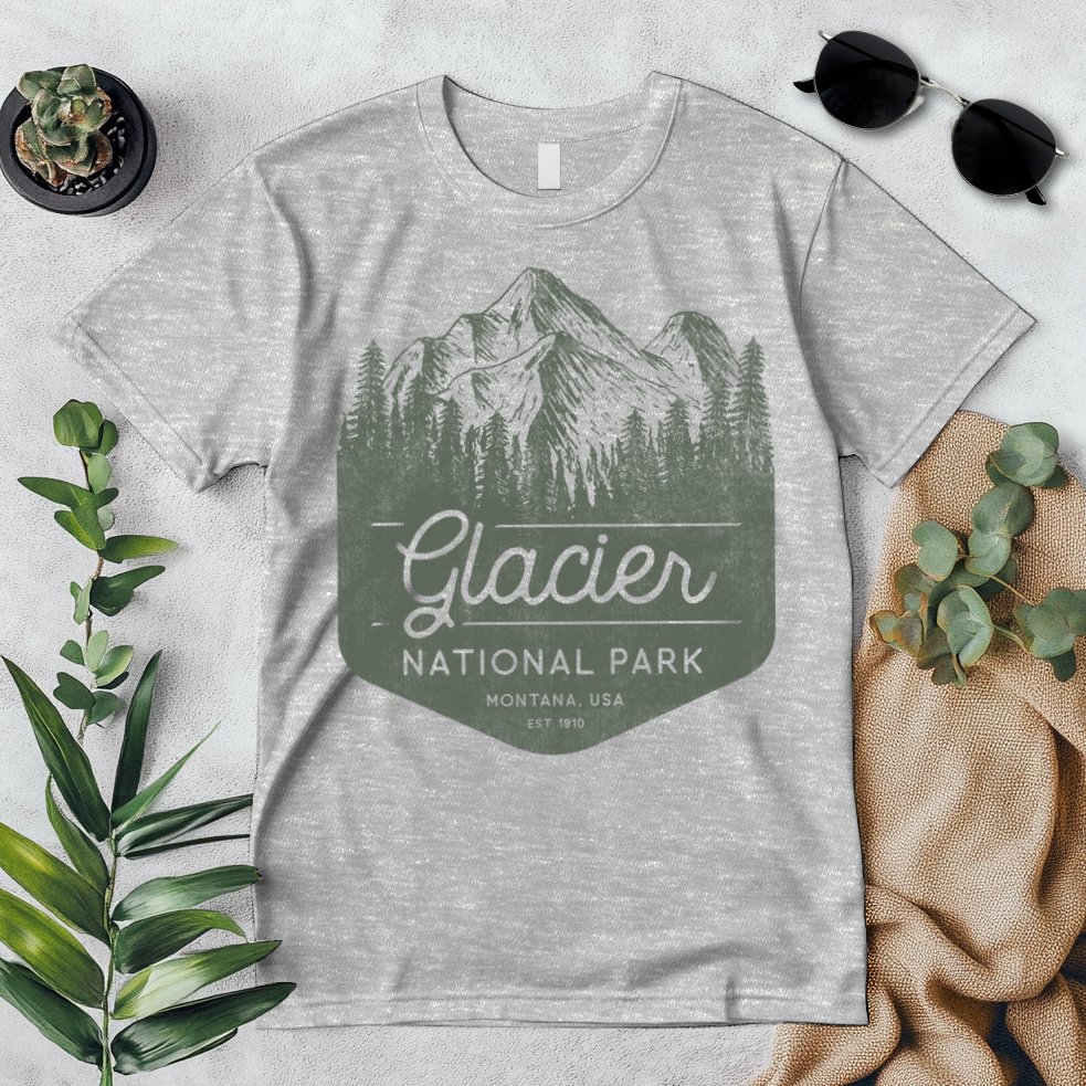 Glacier National Park Hoodie - Montana Vacation Premium T-Shirt