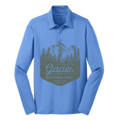 Glacier National Park Hoodie - Montana Vacation Silk Touch Performance Long Sleeve Polo