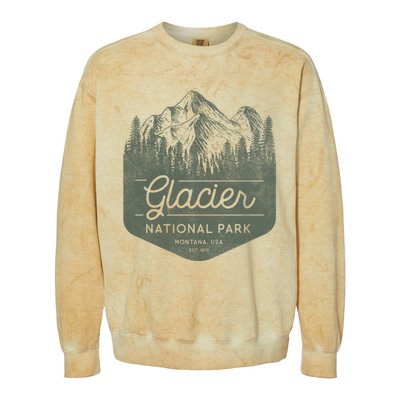 Glacier National Park Hoodie - Montana Vacation Colorblast Crewneck Sweatshirt