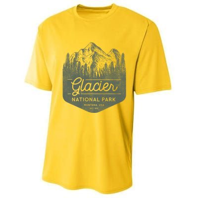 Glacier National Park Hoodie - Montana Vacation Performance Sprint T-Shirt