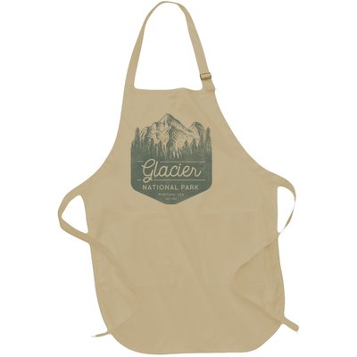 Glacier National Park Hoodie - Montana Vacation Full-Length Apron With Pockets