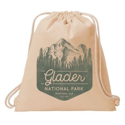 Glacier National Park Hoodie - Montana Vacation Drawstring Bag