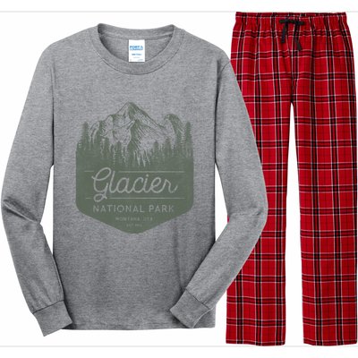 Glacier National Park Hoodie - Montana Vacation Long Sleeve Pajama Set