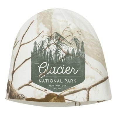 Glacier National Park Hoodie - Montana Vacation Kati - Camo Knit Beanie