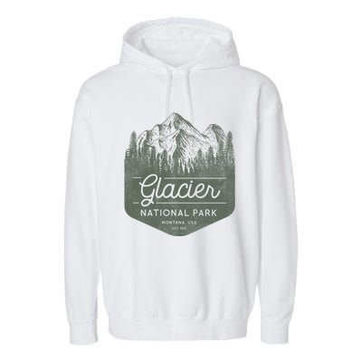 Glacier National Park Hoodie - Montana Vacation Garment-Dyed Fleece Hoodie