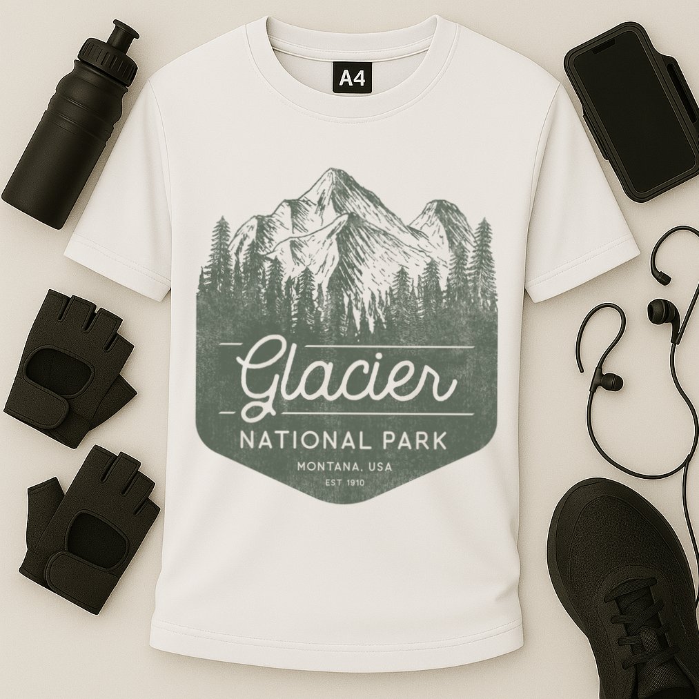 Glacier National Park Hoodie - Montana Vacation Cooling Performance Crew T-Shirt
