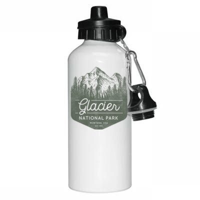 Glacier National Park Hoodie - Montana Vacation Aluminum Water Bottle