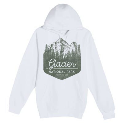 Glacier National Park Hoodie - Montana Vacation Premium Pullover Hoodie