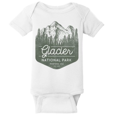 Glacier National Park Hoodie - Montana Vacation Baby Bodysuit