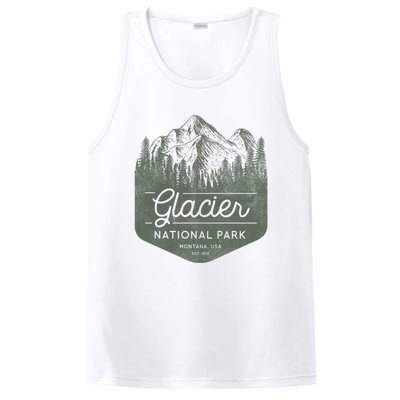 Glacier National Park Hoodie - Montana Vacation PosiCharge Competitor Tank