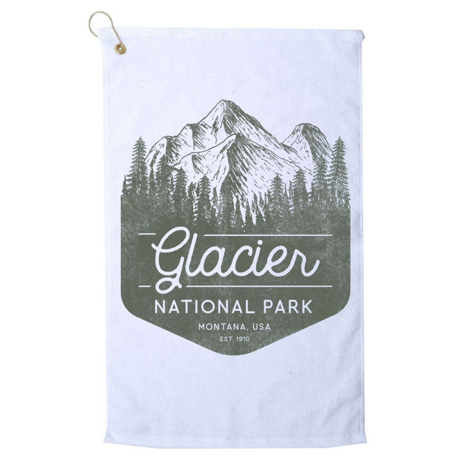 Glacier National Park Hoodie - Montana Vacation Golf Towel