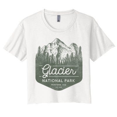 Glacier National Park Hoodie - Montana Vacation Crop Top