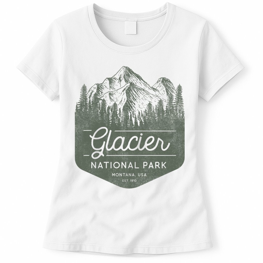 Glacier National Park Hoodie - Montana Vacation Womens T-Shirt