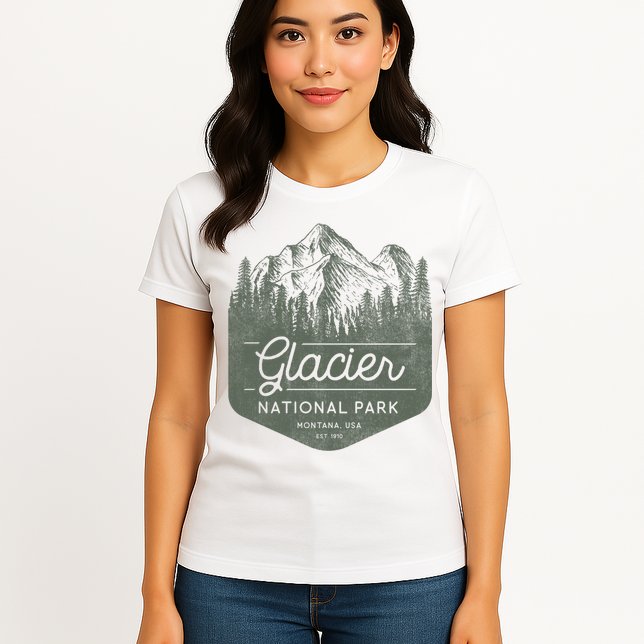 Glacier National Park Hoodie - Montana Vacation Womens T-Shirt