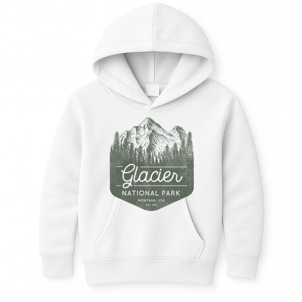 Glacier National Park Hoodie - Montana Vacation Kids Hoodie