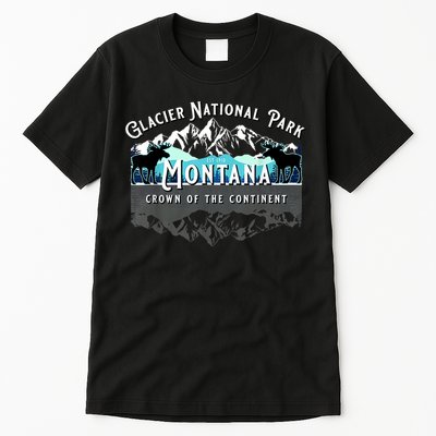 Glacier National Park Montana Moose Hiking Camping Souvenir Tall T-Shirt