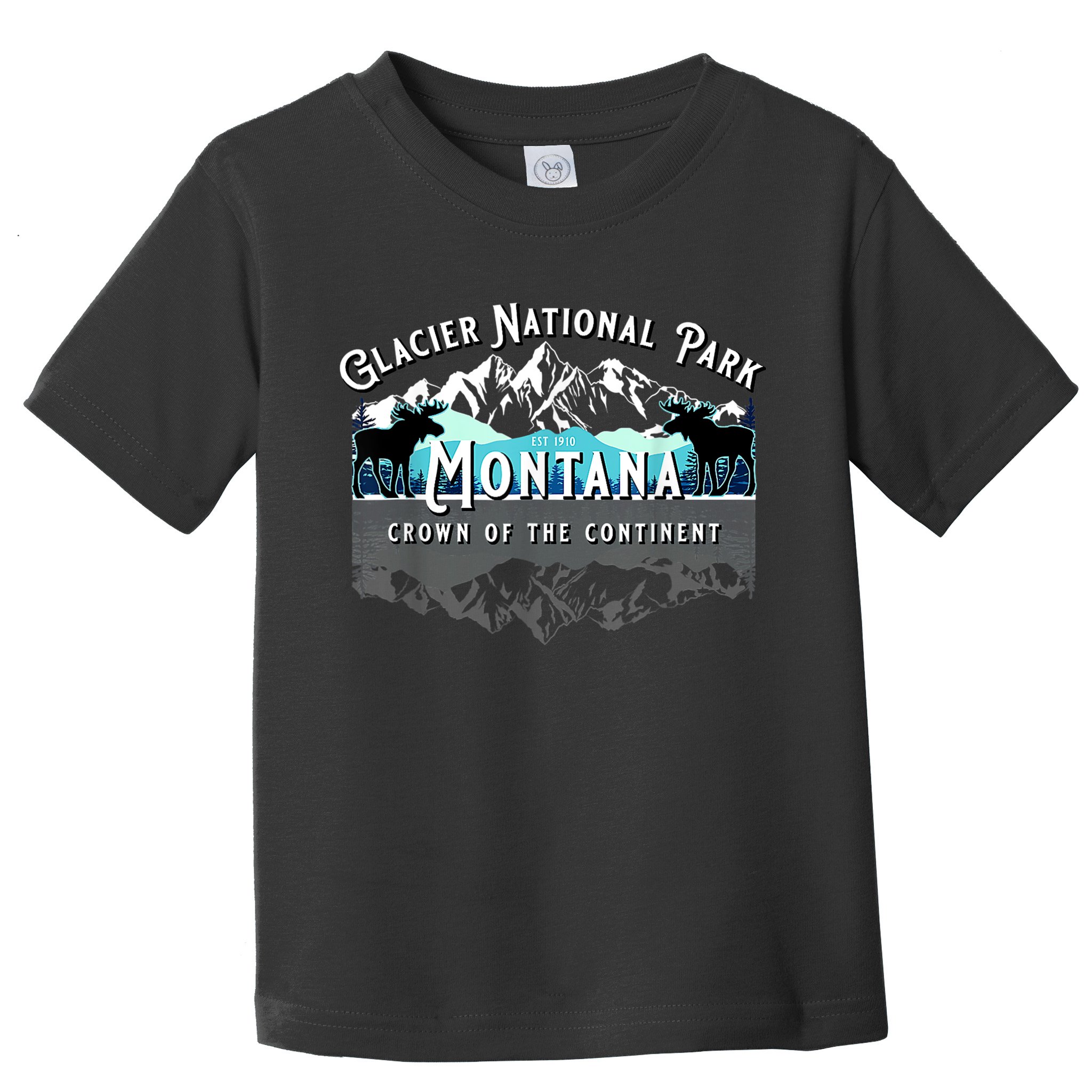 Glacier National Park Montana Moose Hiking Camping Souvenir Toddler T-Shirt
