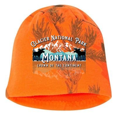 Glacier National Park Montana Hiking Moose Camping Souvenir Gift Kati - Camo Knit Beanie