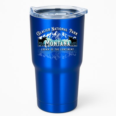 Glacier National Park Montana Hiking Moose Camping Souvenir Gift Tumbler