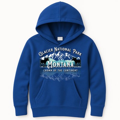 Glacier National Park Montana Hiking Moose Camping Souvenir Gift Kids Hoodie