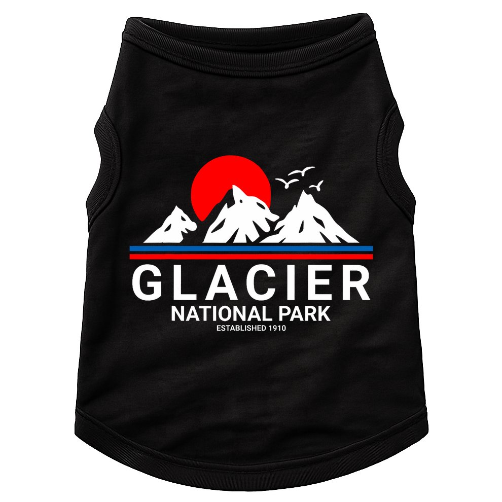 Glacier National Park Vintage Souvenir Hiking Doggie Tank