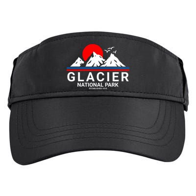 Glacier National Park Vintage Souvenir Hiking Adult Drive Performance Visor