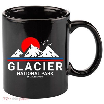 Glacier National Park Vintage Souvenir Hiking 11oz C Handle Ceramic Mug
