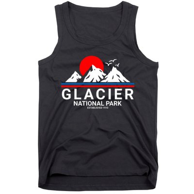 Glacier National Park Vintage Souvenir Hiking Tank Top