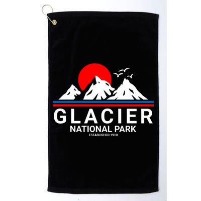 Glacier National Park Vintage Souvenir Hiking Golf Towel