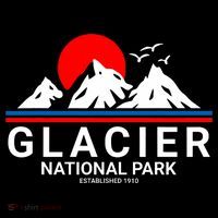 Glacier National Park Vintage Souvenir Hiking Kids T-Shirt