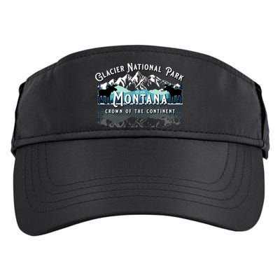 Glacier National Park Montana Hiking Camping Moose Souvenir Meaningful Gift Adult Drive Performance Visor