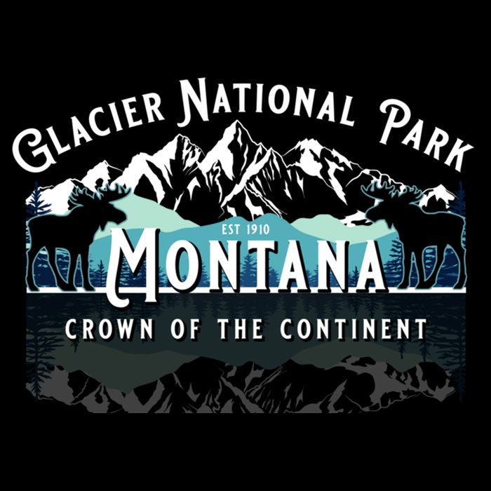 Glacier National Park Montana Hiking Camping Moose Souvenir Meaningful Gift Bucket Hat