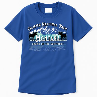 Glacier National Park Montana Hiking Camping Moose Souvenir Meaningful Gift Tall T-Shirt