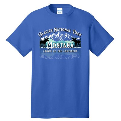 Glacier National Park Montana Hiking Camping Moose Souvenir Meaningful Gift Tall T-Shirt