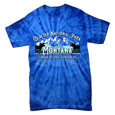 Glacier National Park Montana Hiking Camping Moose Souvenir Meaningful Gift Tie-Dye T-Shirt