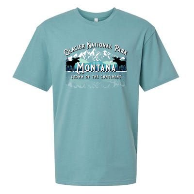 Glacier National Park Montana Hiking Camping Moose Souvenir Meaningful Gift Sueded Cloud Jersey T-Shirt