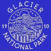 Glacier National Park 1910 Montana Gift Women's V-Neck T-Shirt