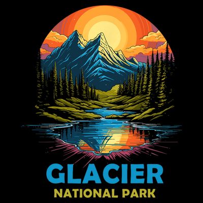 Glacier National Park Montana Mountains Trip T-Shirt