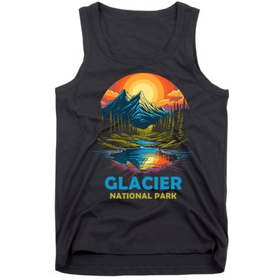 Glacier National Park Montana Mountains Trip Tank Top