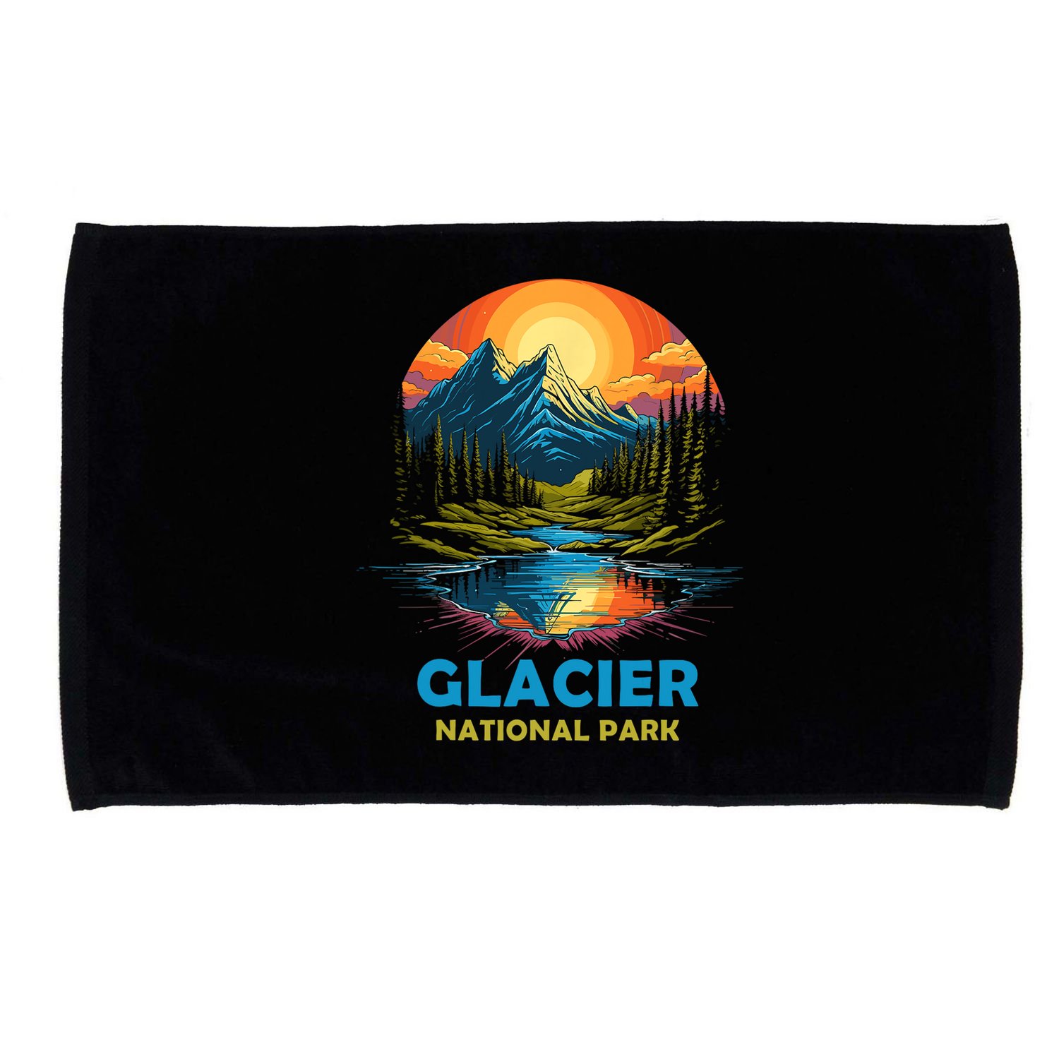 Glacier National Park Montana Mountains Trip Microfiber Hand Towel
