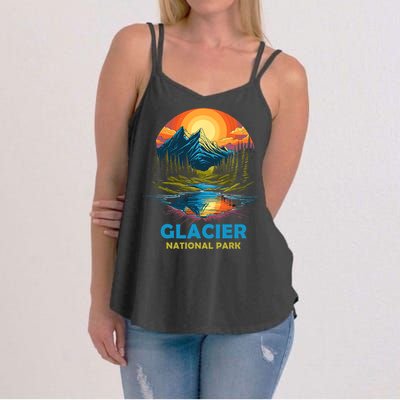 Glacier National Park Montana Mountains Trip Women's Strappy Tank