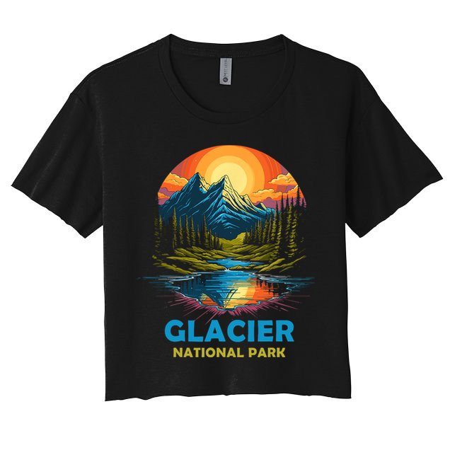 Glacier National Park Montana Mountains Trip Crop Top