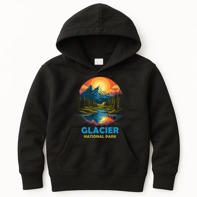 Glacier National Park Montana Mountains Trip Kids Hoodie