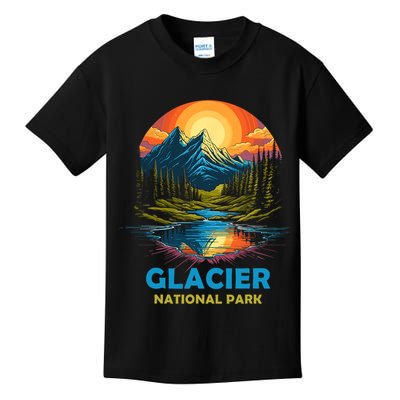 Glacier National Park Montana Mountains Trip Kids T-Shirt