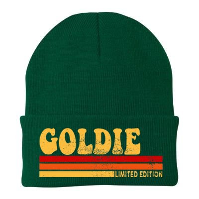 Goldie Name Personalized Cute Idea Women Vintage Goldie Knit Cap Winter Beanie