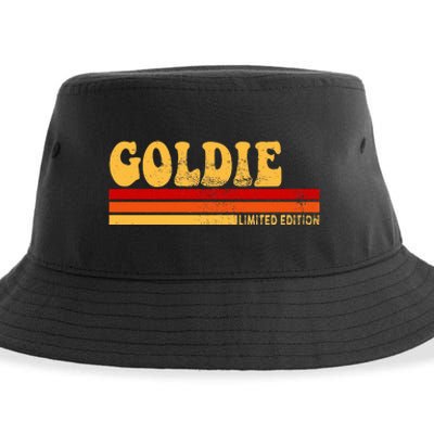 Goldie Name Personalized Cute Idea Women Vintage Goldie Sustainable Bucket Hat