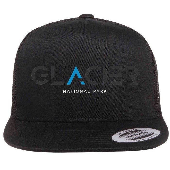 Glacier National Park Montana Tonal Retro Vintage Flatbill Hat