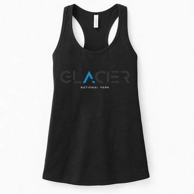 Glacier National Park Montana Tonal Retro Vintage Womens Tank Top