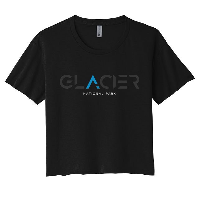 Glacier National Park Montana Tonal Retro Vintage Crop Top