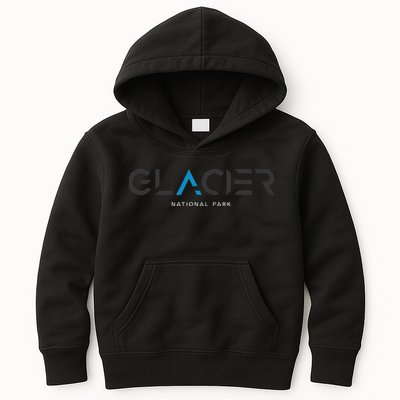 Glacier National Park Montana Tonal Retro Vintage Kids Hoodie